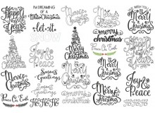 Stickserie - Weihnachtssprüche 